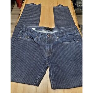 Monarchy Womens Herringbone Denim Jeans Dark Wash Straight Leg WB8-0730 Size 28